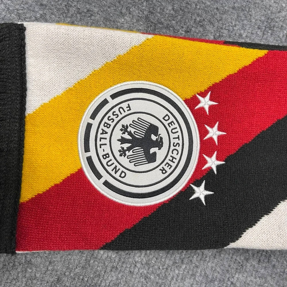 Adidas Germany DFB Scarf White Black Red Yellow Soccer Fan Gear KC6688 NEW